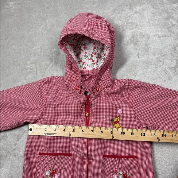Disney X H&M Winnie the Pooh Vintage Style Red White Gingham Plaid Jacket 6-9M - Picture 8 of 16